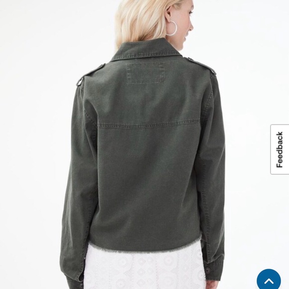Aeropostale Frayed Military Jacket Size Small - Picture 2 of 7